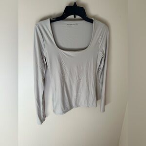 Taupe Gray Long Sleeve Top